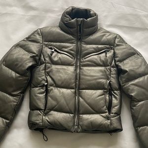 RLX Ralph Lauren SILVER Leather Ski Jacket